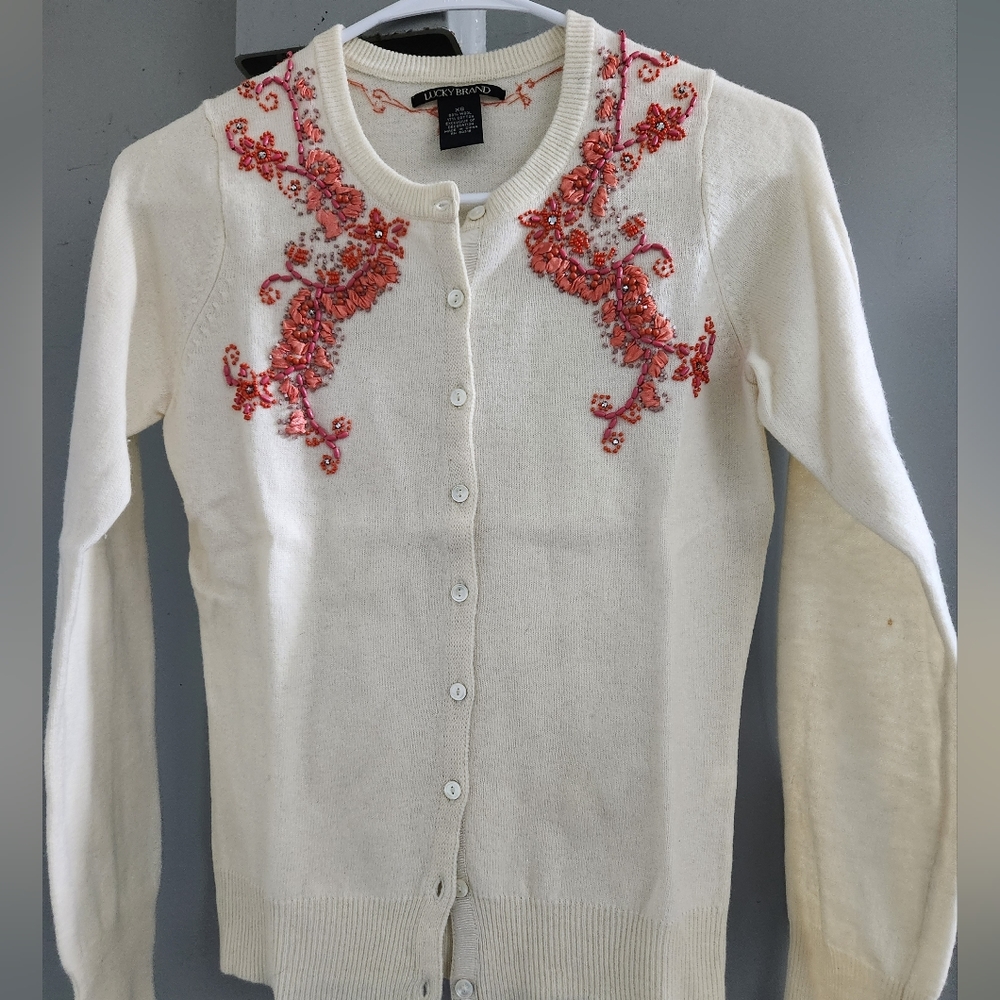 Womens Lucky Brand Cardigan Sweater XS